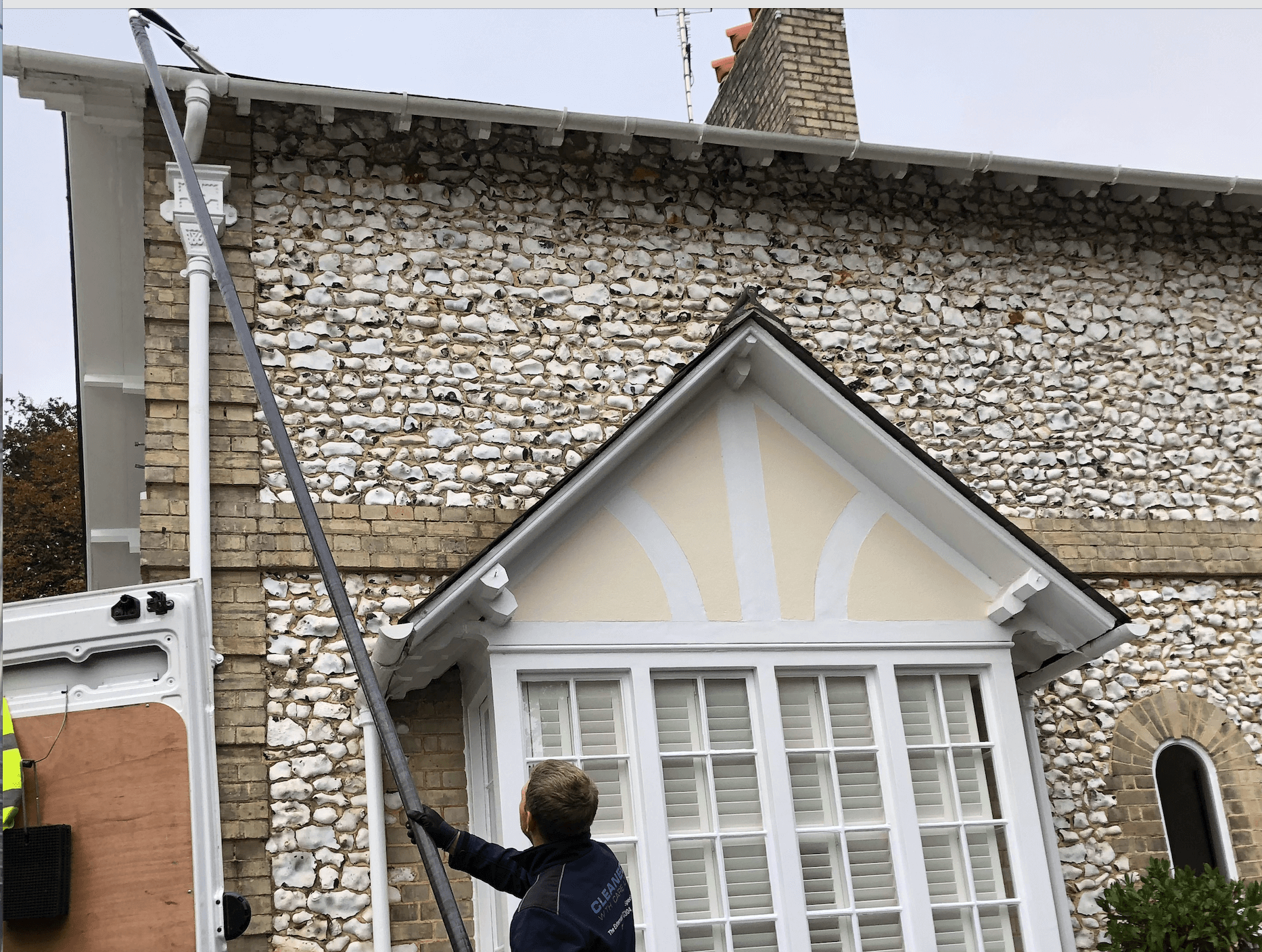 Professional gutter cleaning tools and equipment used by The Roof Moss Cleaners in Yateley
